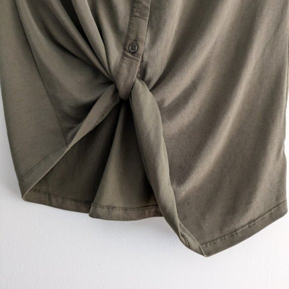 Chelsea 28 Olive Green Twist Bottom Blouse Size XXS - Picture 5 of 8